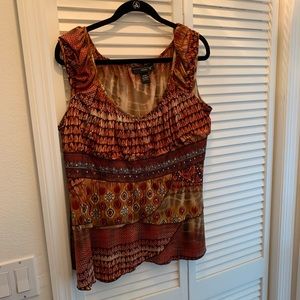 No sleeve, multi tan/ brown colors